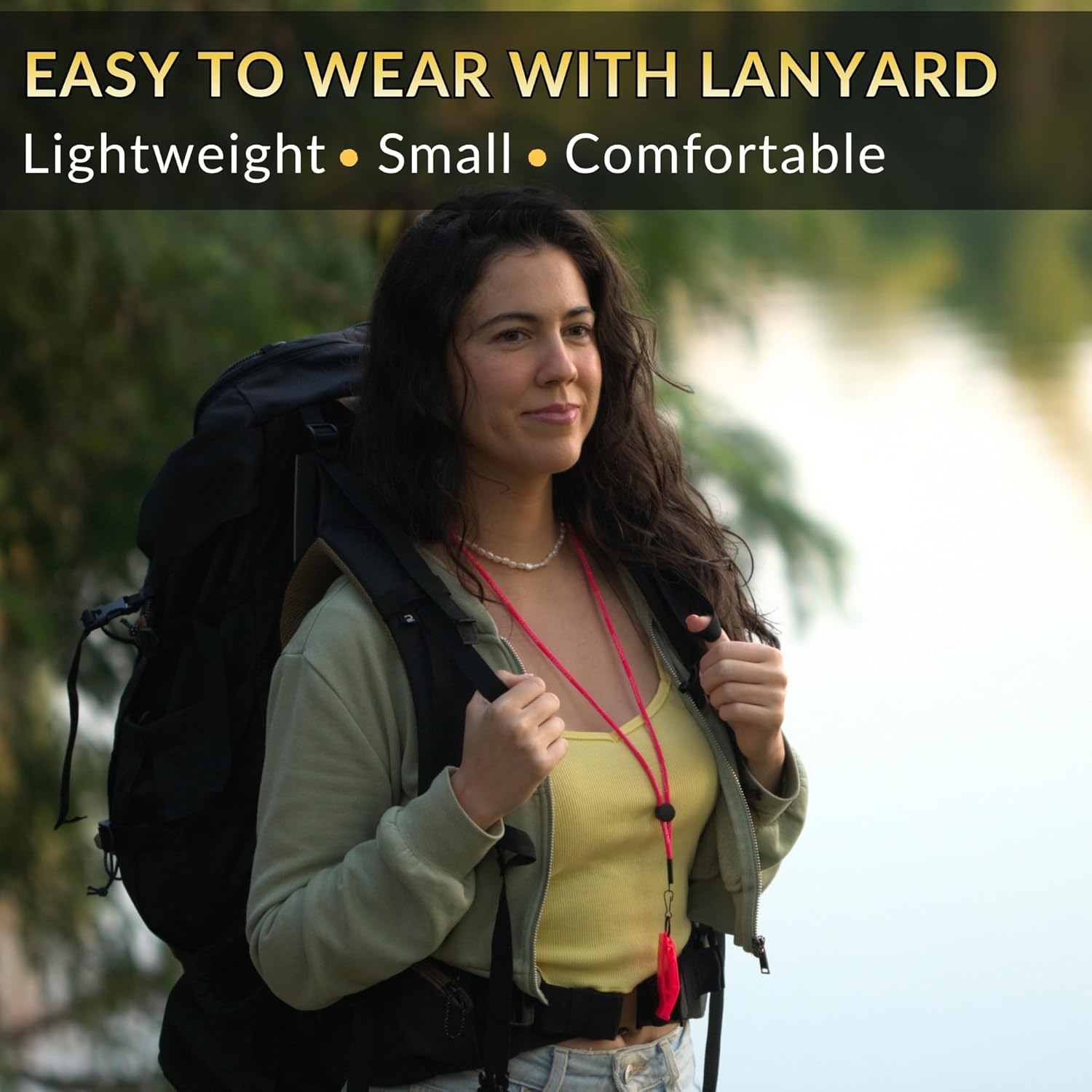 LuxoGear Pink Whistle (2-Pack) 120dB Loud Safety & Emergency Whistle with Lanyard and Breakaway Clasp for Hiking, Kayak, Boat, Personal Safety, Travel, Emergency Kits - Image 2