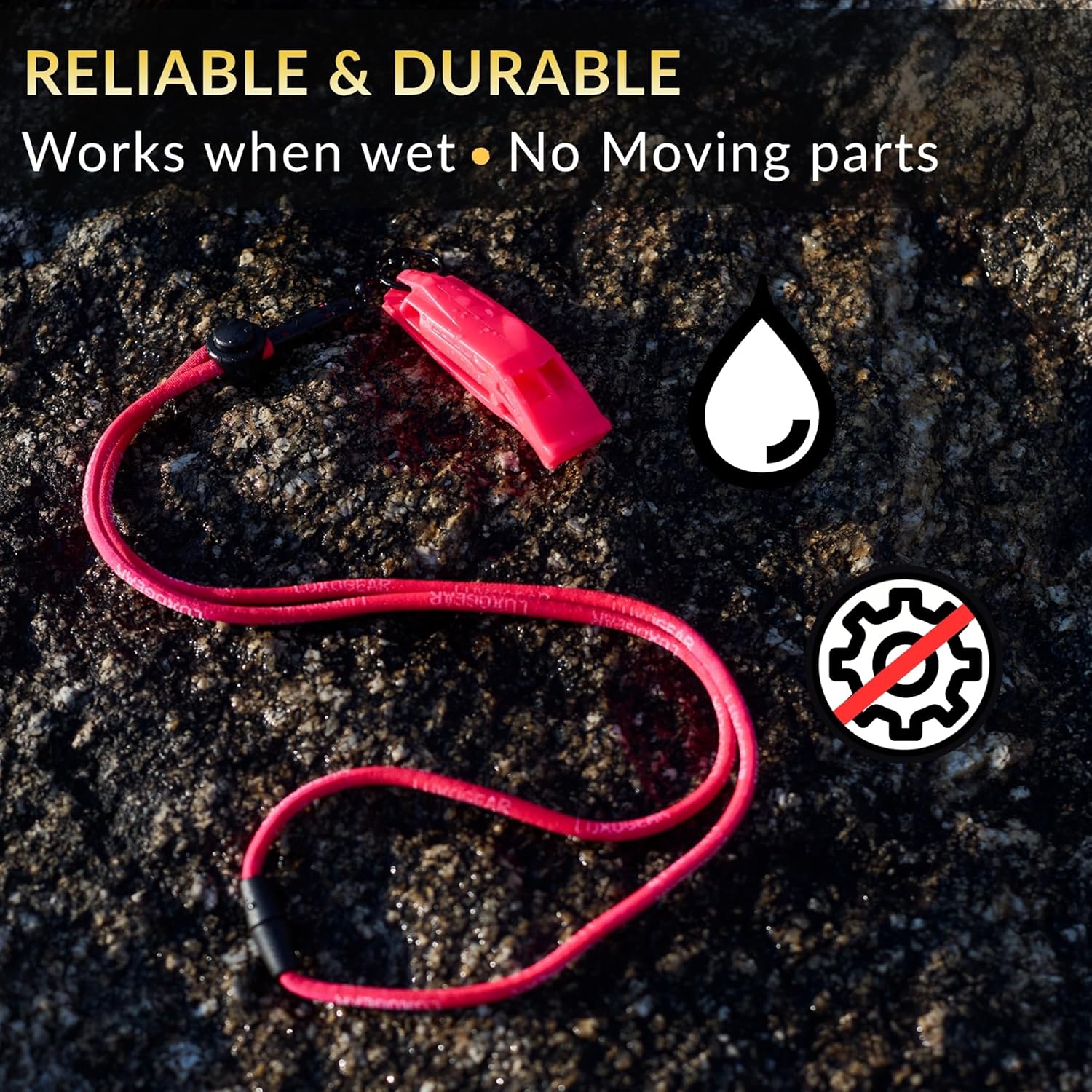 LuxoGear Pink Whistle (2-Pack) 120dB Loud Safety & Emergency Whistle with Lanyard and Breakaway Clasp for Hiking, Kayak, Boat, Personal Safety, Travel, Emergency Kits - Image 5